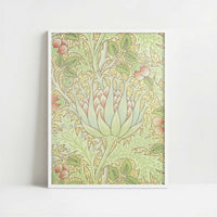 Artichoke Wallpaper (1899) by William Morris – Art Print - Art print in white frame