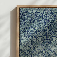 Framed Canvas - Close-up detail and texture of the framed canvas