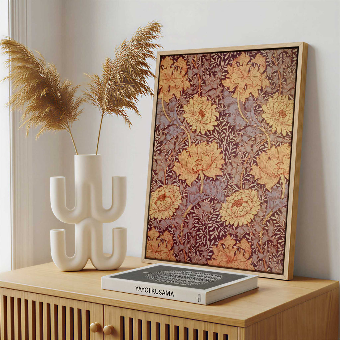 Framed Canvas - Framed canvas in a stylish interior setting