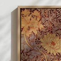 Framed Canvas - Close-up detail and texture of the framed canvas