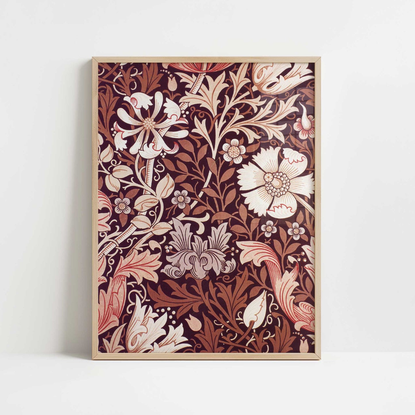 Compton (1896) by William Morris – Art Print - Art print in oak frame