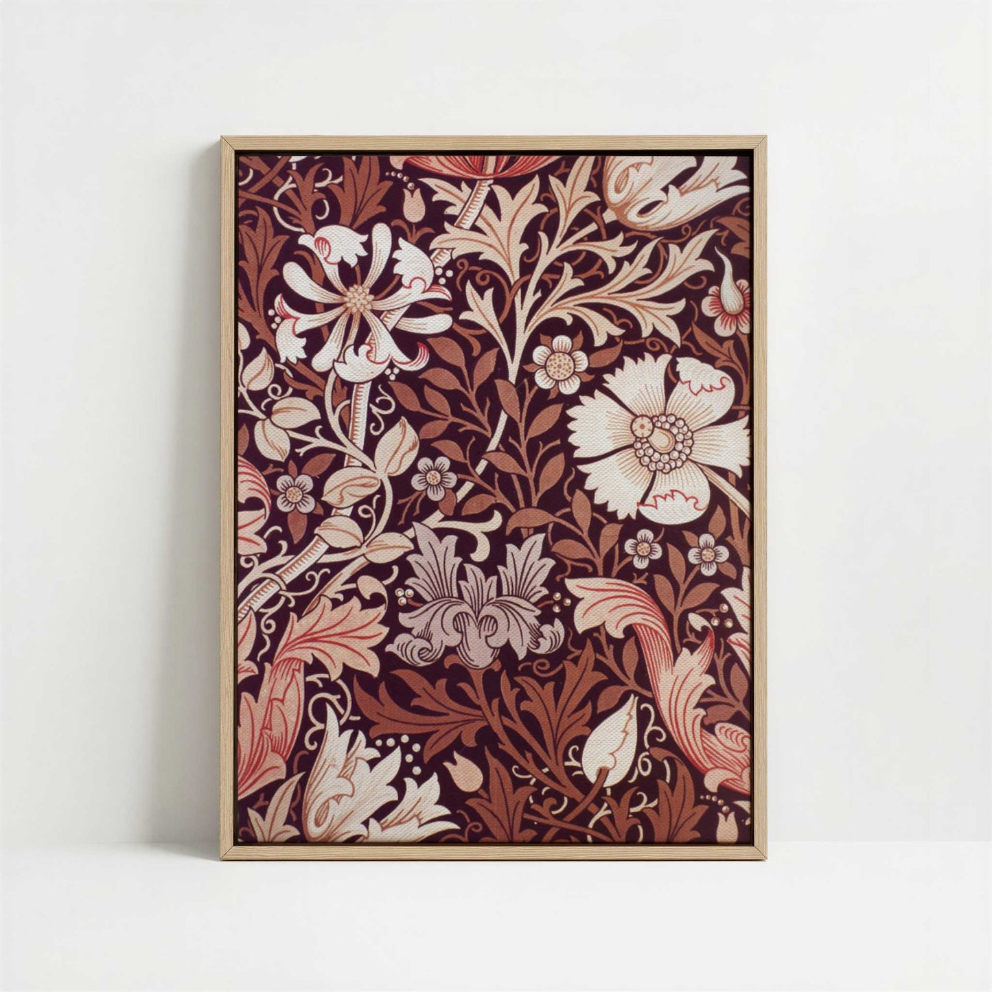 Framed Canvas - Framed canvas in oak color frame