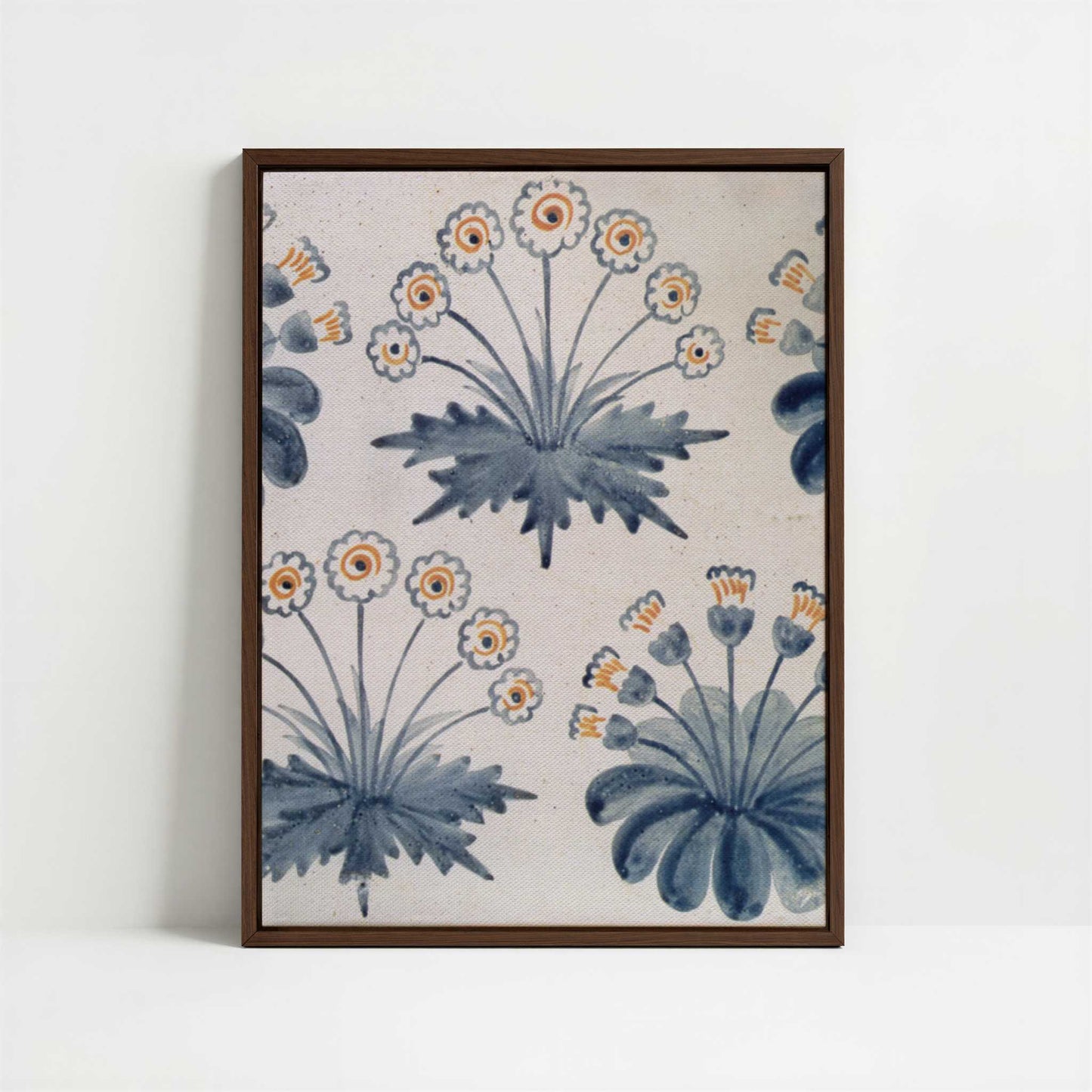 Framed Canvas - Framed canvas in dark wood color frame