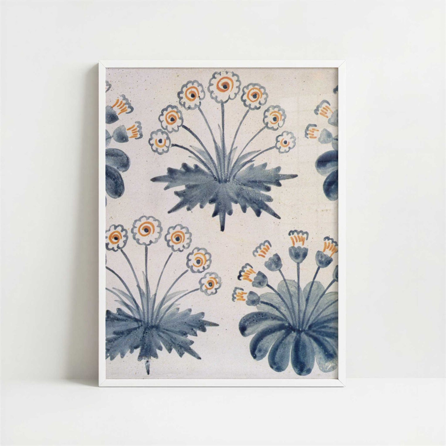 Daisy Tile Design (1870s) by William Morris – Art Print - Art print in white frame