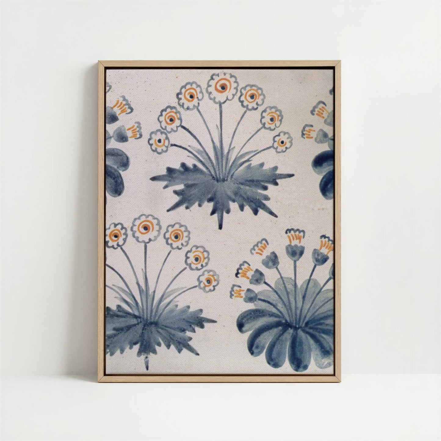 Framed Canvas - Framed canvas in oak color frame