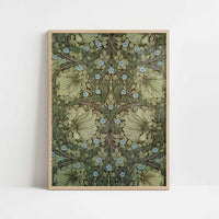 Design for Pimpernel Wallpaper (1876) by William Morris – Art Print - Art print in oak frame