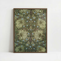 Design for Pimpernel Wallpaper (1876) by William Morris – Art Print - Art print in dark wood frame