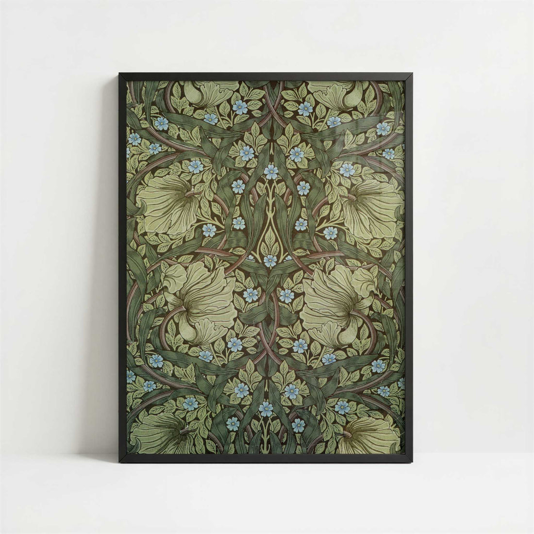 Design for Pimpernel Wallpaper (1876) by William Morris – Art Print - Art print in black frame