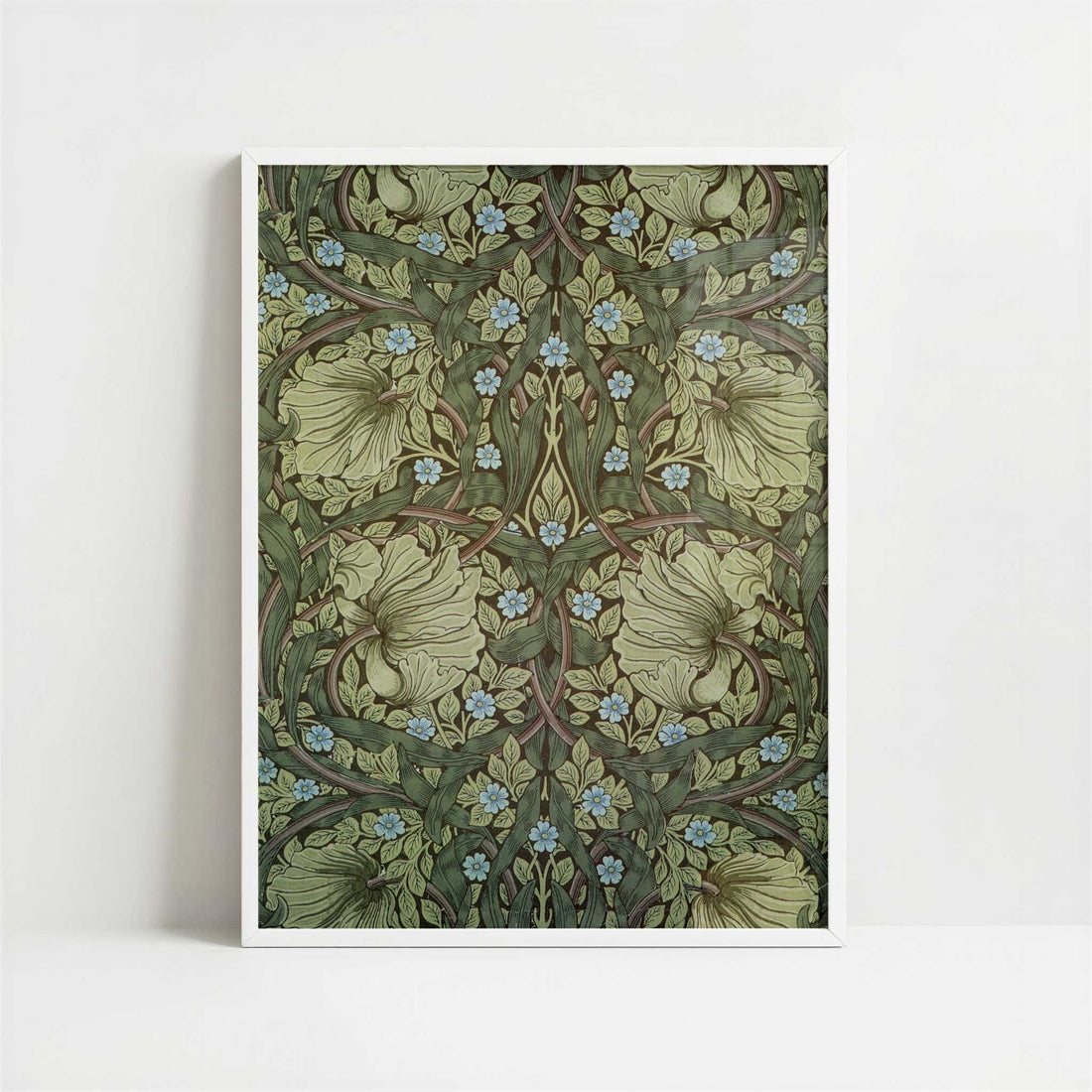 Design for Pimpernel Wallpaper (1876) by William Morris – Art Print - Art print in white frame