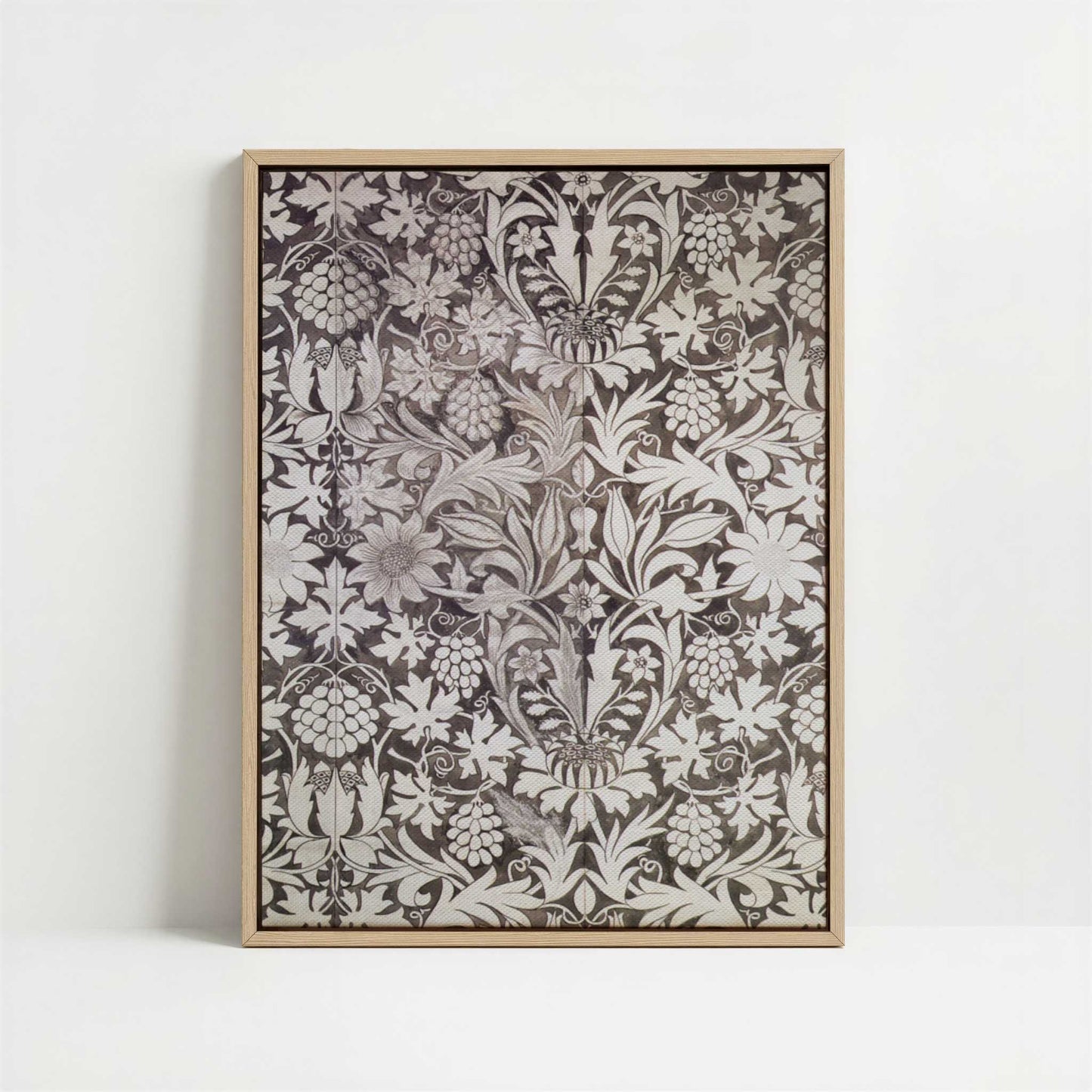 Framed Canvas - Framed canvas in oak color frame