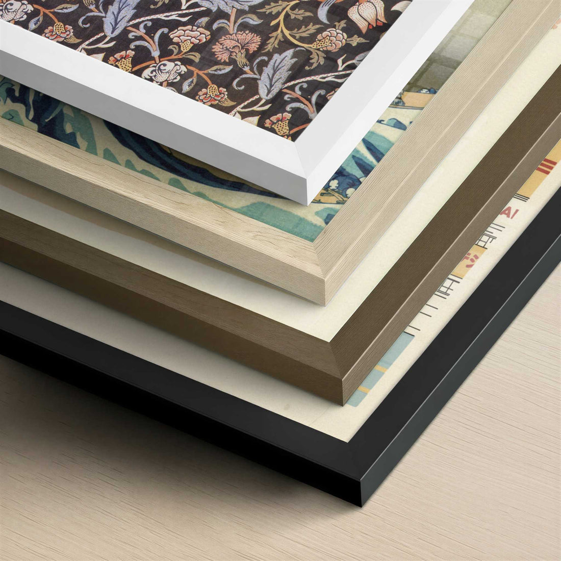 Evenlode (1883) by William Morris – Art Print - Close-up detail of the different frames