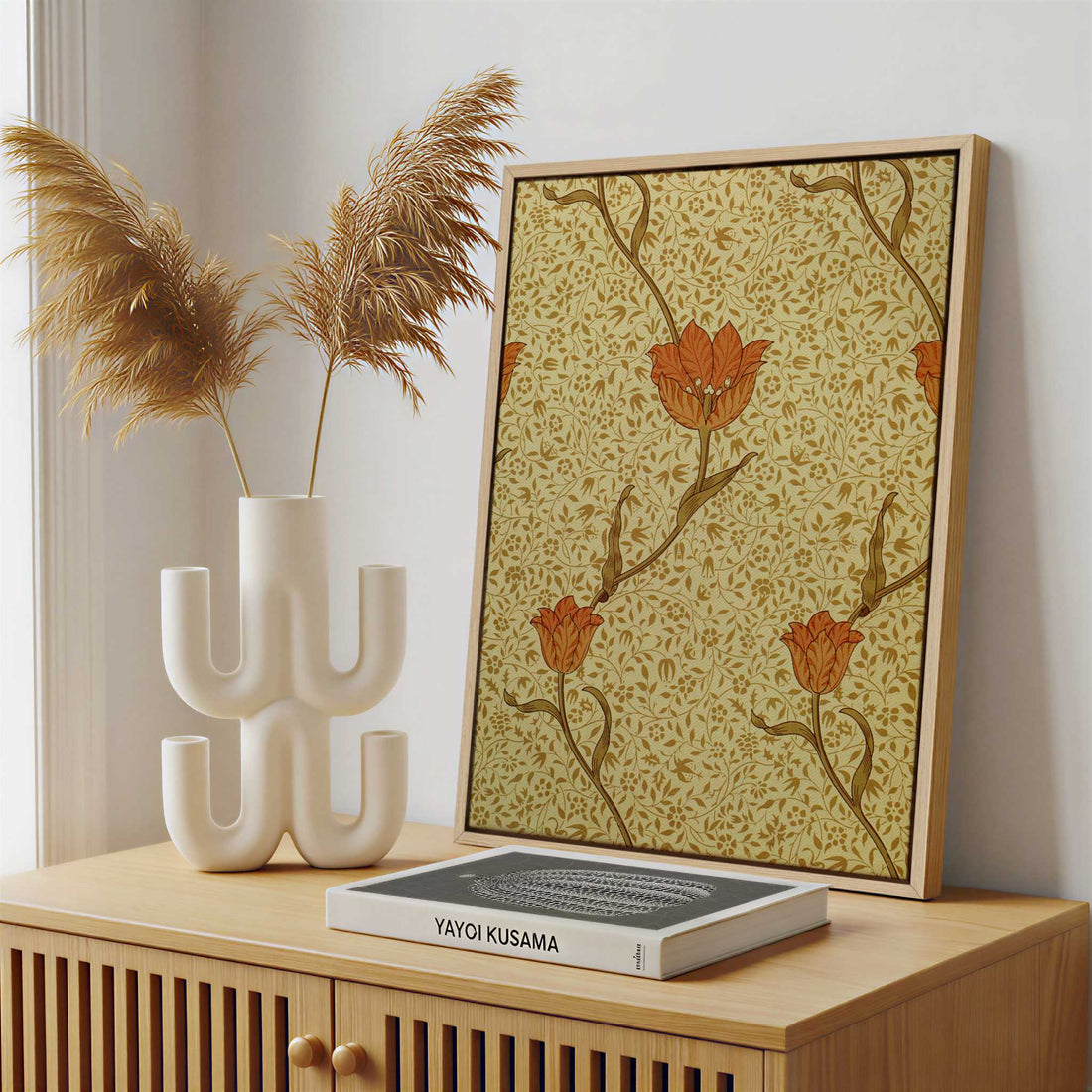 Framed Canvas - Framed canvas in a stylish interior setting