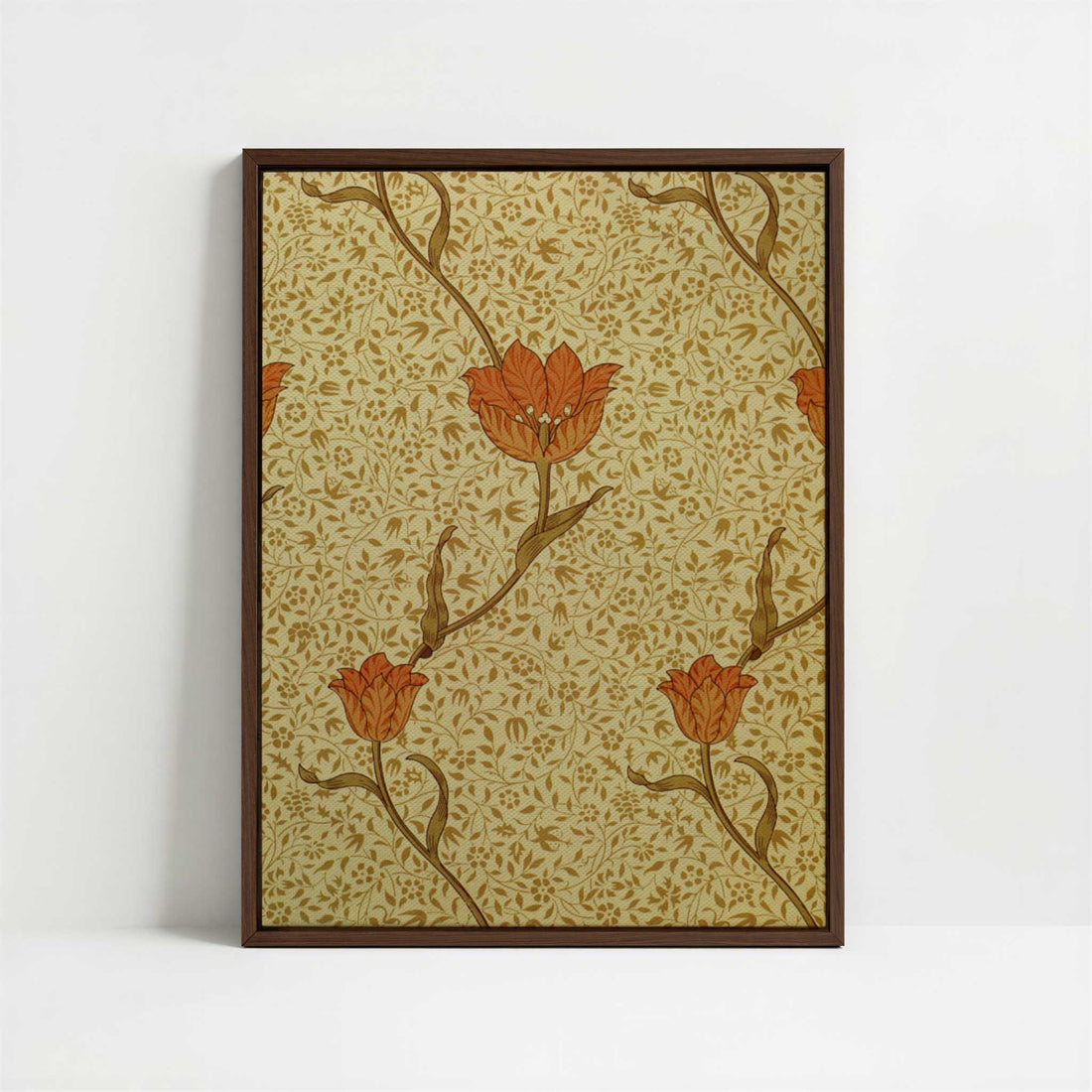 Framed Canvas - Framed canvas in dark wood color frame