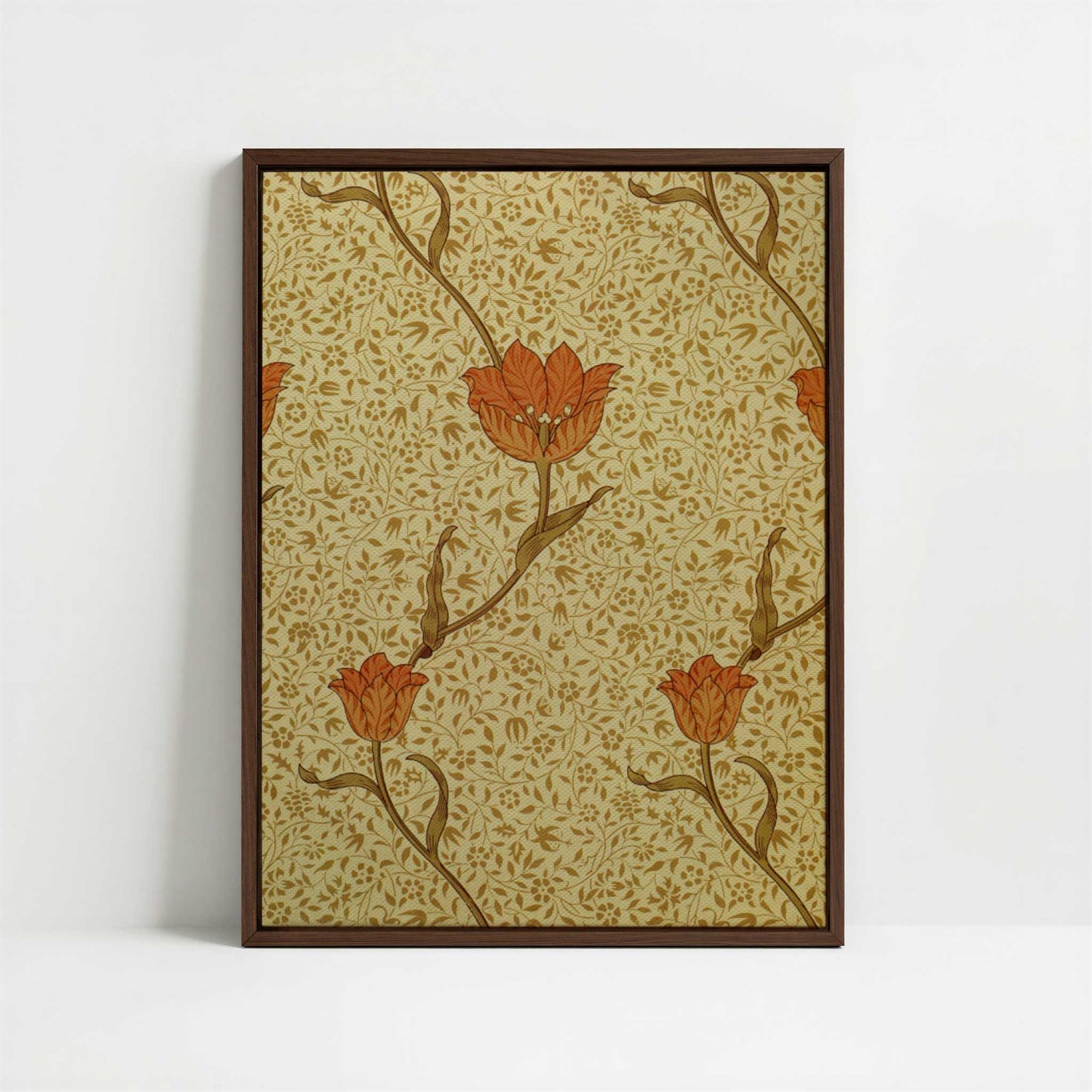 Framed Canvas - Framed canvas in dark wood color frame