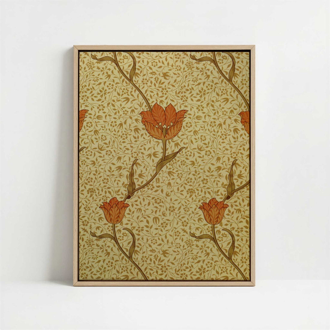 Framed Canvas - Framed canvas in oak color frame