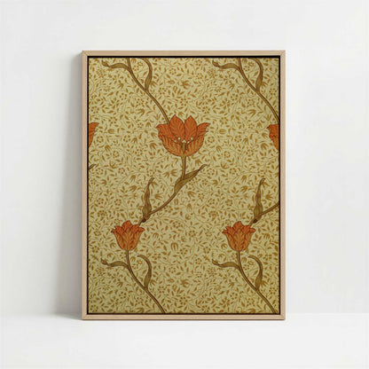 Framed Canvas - Framed canvas in oak color frame