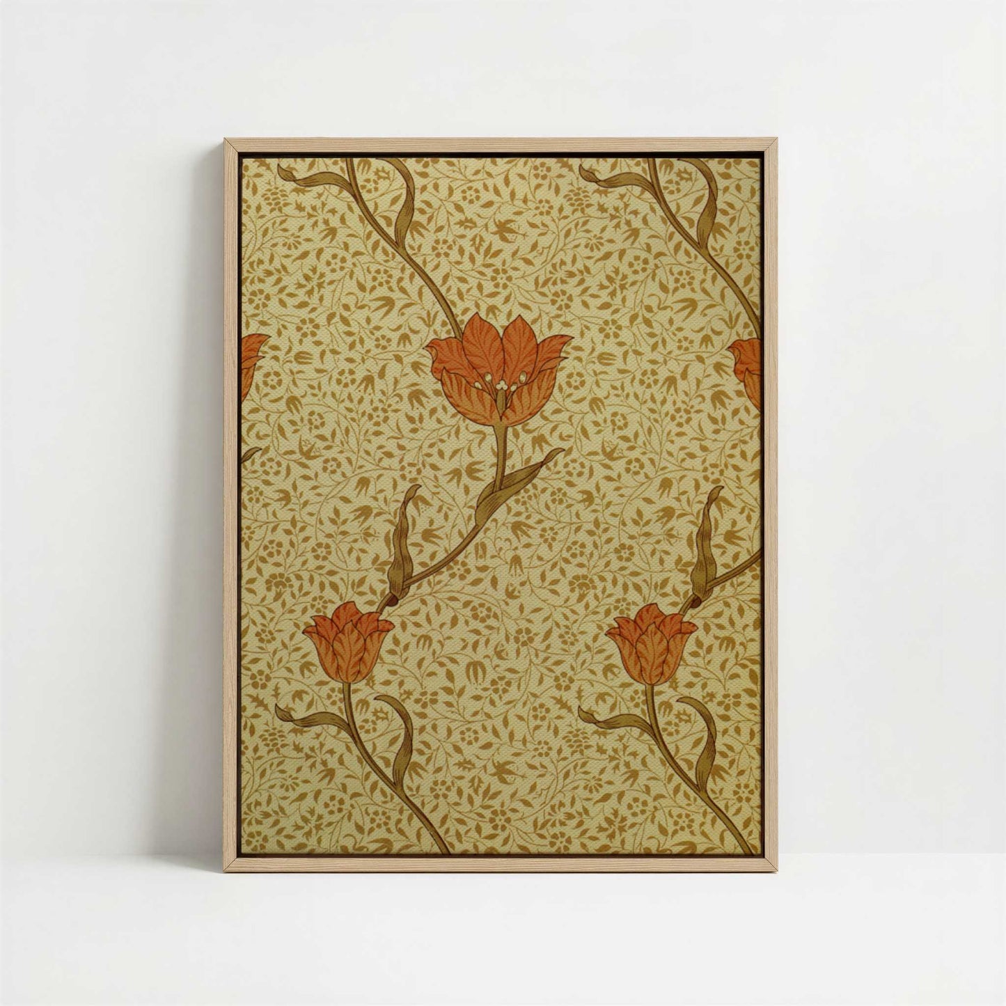Framed Canvas - Framed canvas in oak color frame