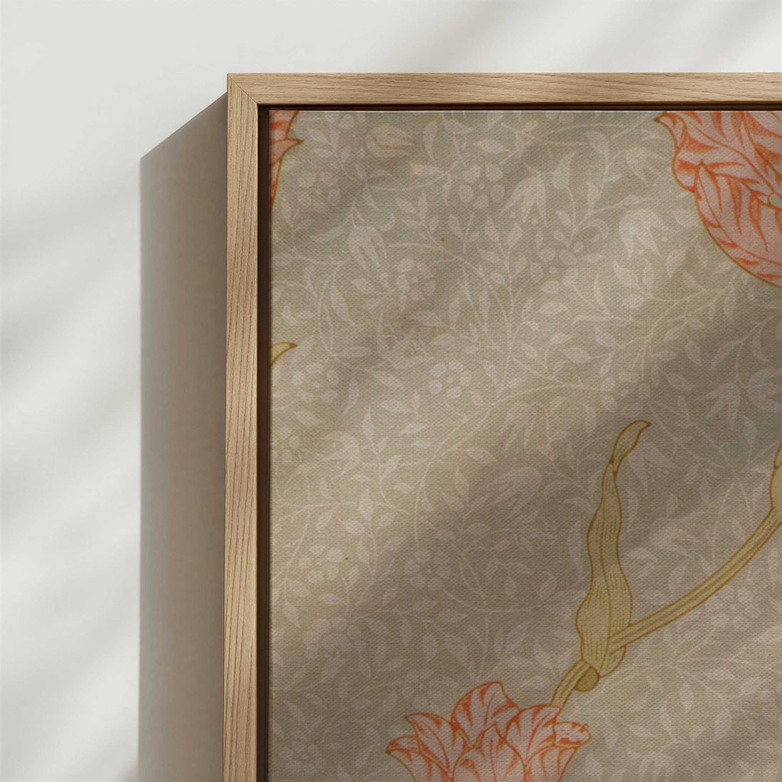 Framed Canvas - Close-up detail and texture of the framed canvas