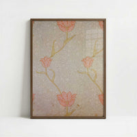 Garden Tulip Wallpaper-2 (1885) by William Morris – Art Print - Art print in dark wood frame
