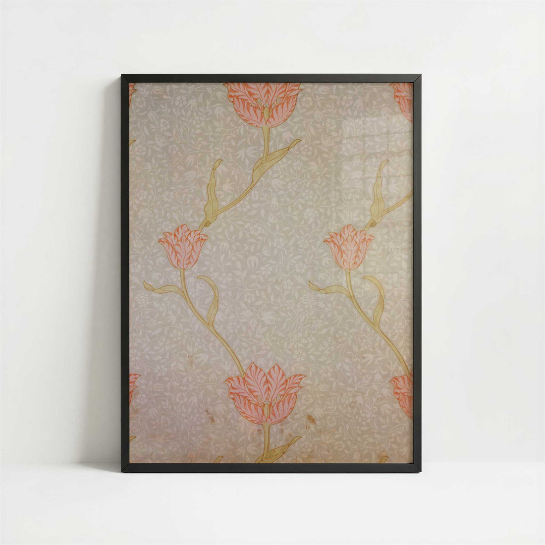 Garden Tulip Wallpaper-2 (1885) by William Morris – Art Print - Art print in black frame