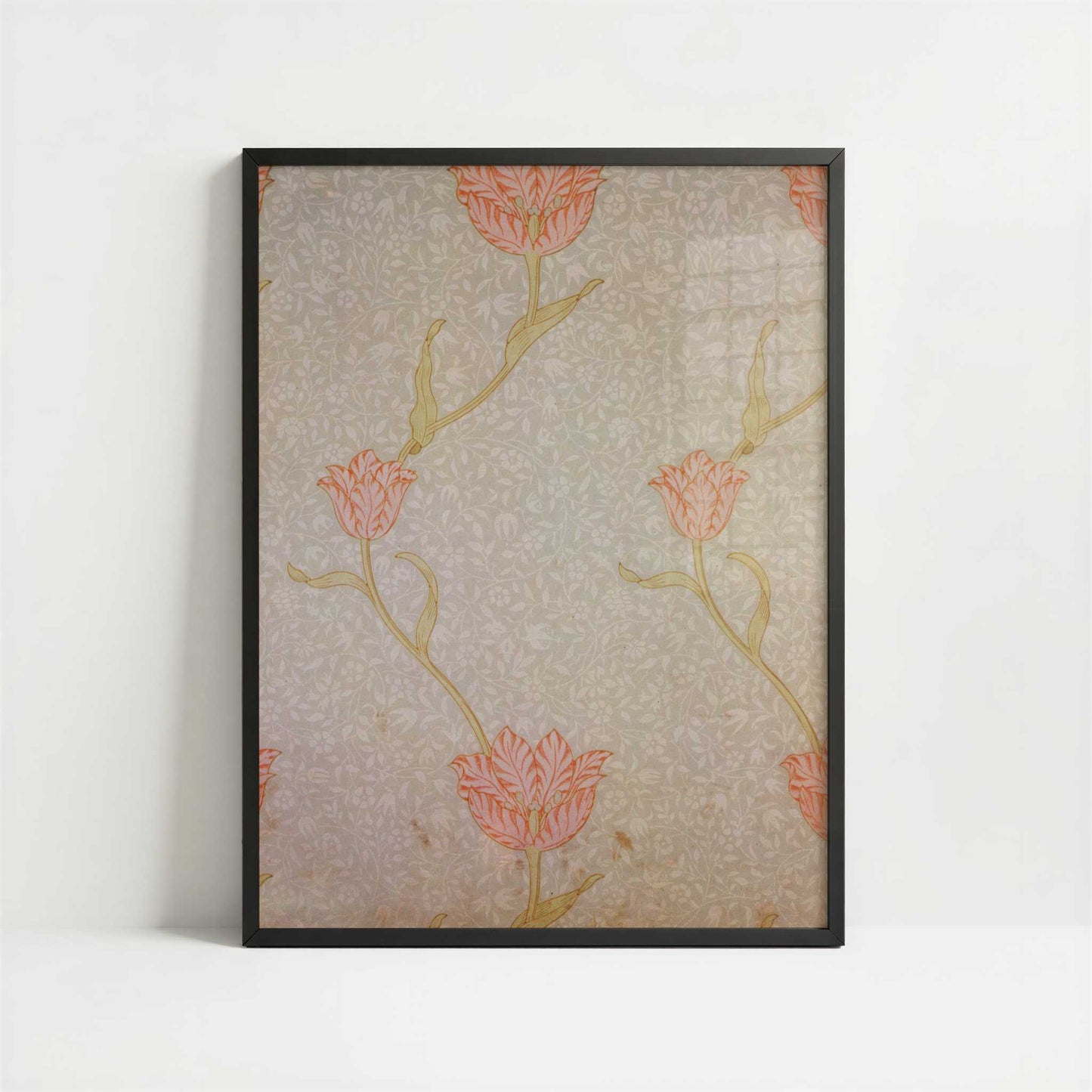 Garden Tulip Wallpaper-2 (1885) by William Morris – Art Print - Art print in black frame