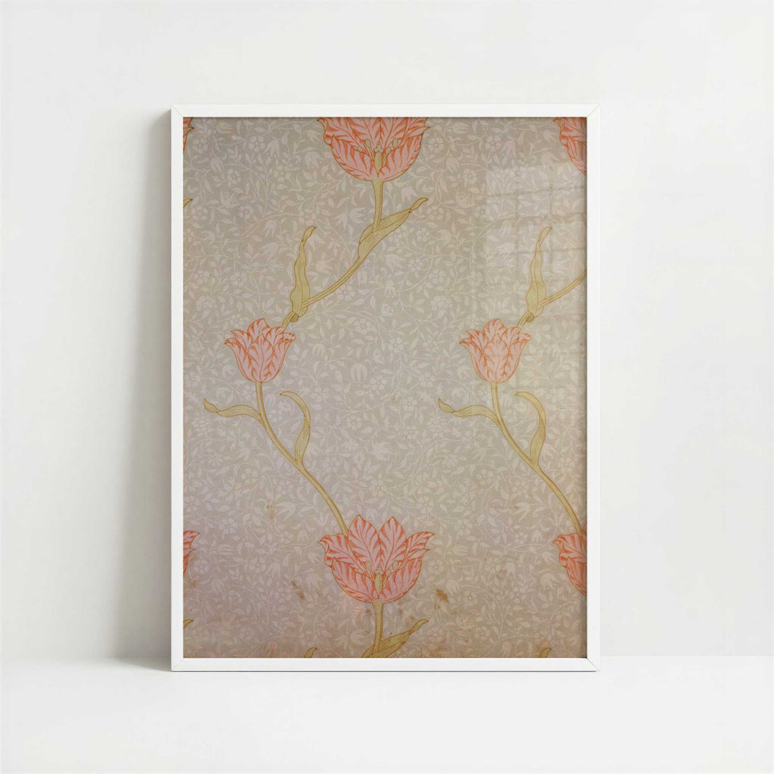 Garden Tulip Wallpaper-2 (1885) by William Morris – Art Print - Art print in white frame