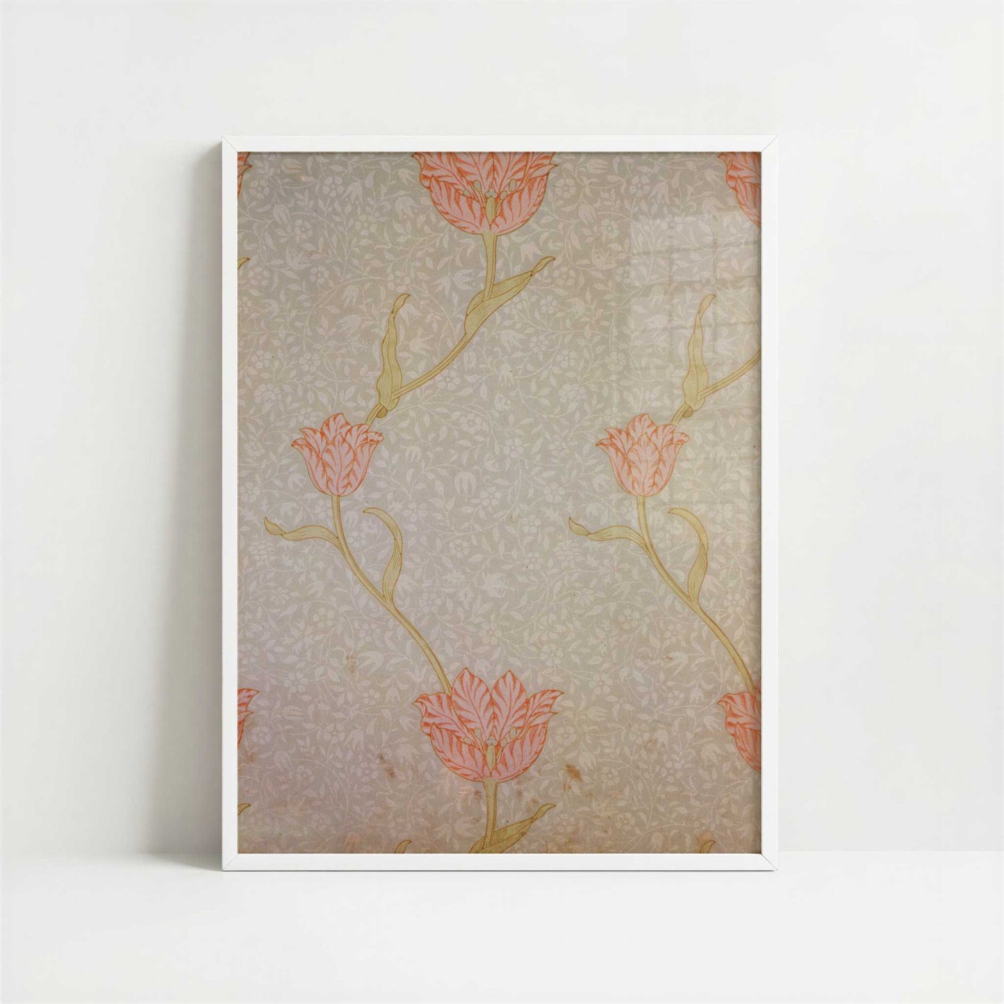 Garden Tulip Wallpaper-2 (1885) by William Morris – Art Print - Art print in white frame