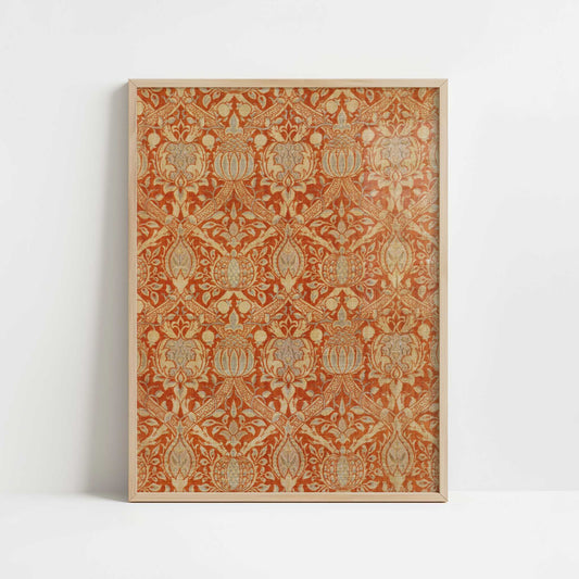 Granada Design (1884) by William Morris – Art Print - Art print in oak frame
