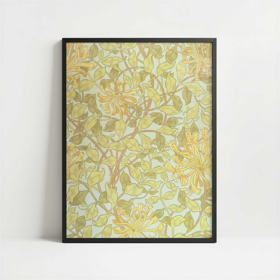 Honeysuckle (1883) by William Morris – Art Print - Art print in black frame