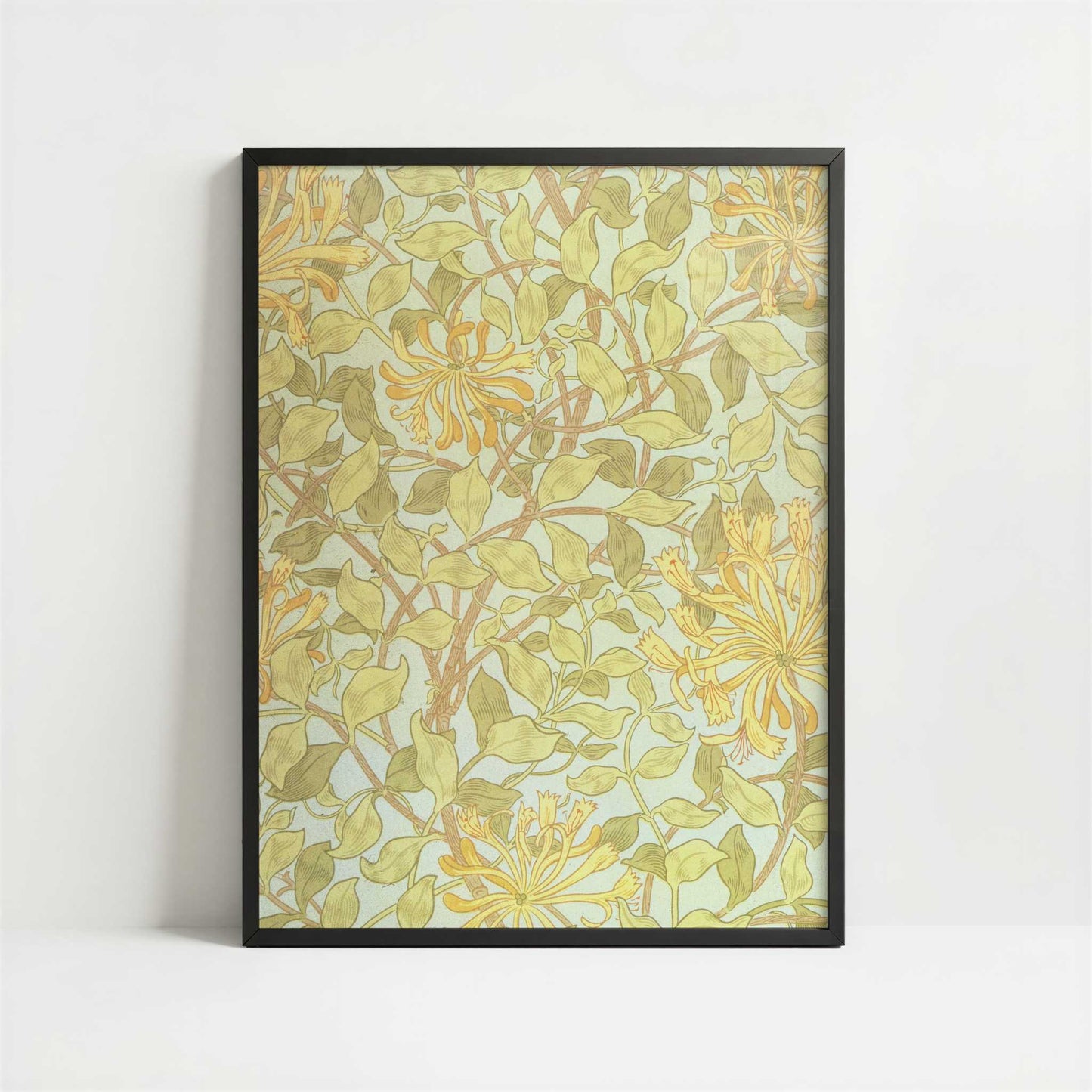 Honeysuckle (1883) by William Morris – Art Print - Art print in black frame