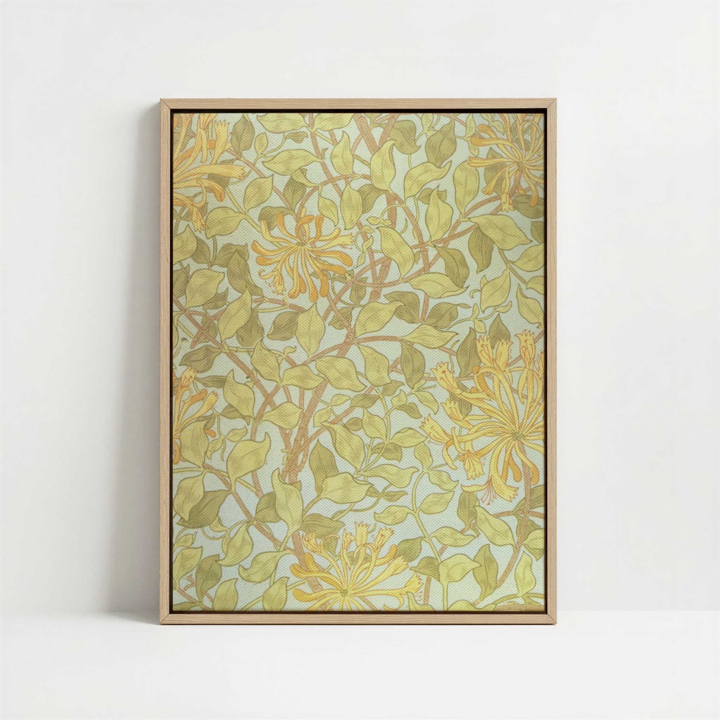 Framed Canvas - Framed canvas in oak color frame
