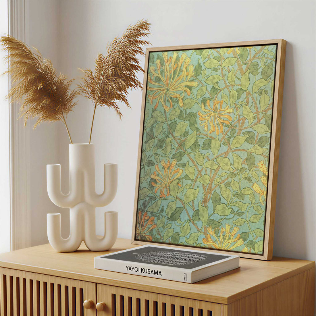 Framed Canvas - Framed canvas in a stylish interior setting