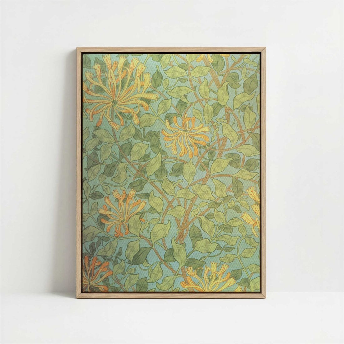 Framed Canvas - Framed canvas in oak color frame