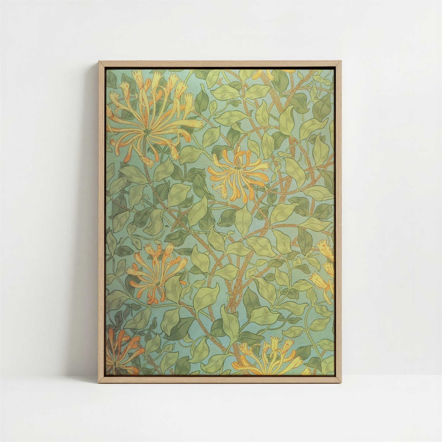 Framed Canvas - Framed canvas in oak color frame