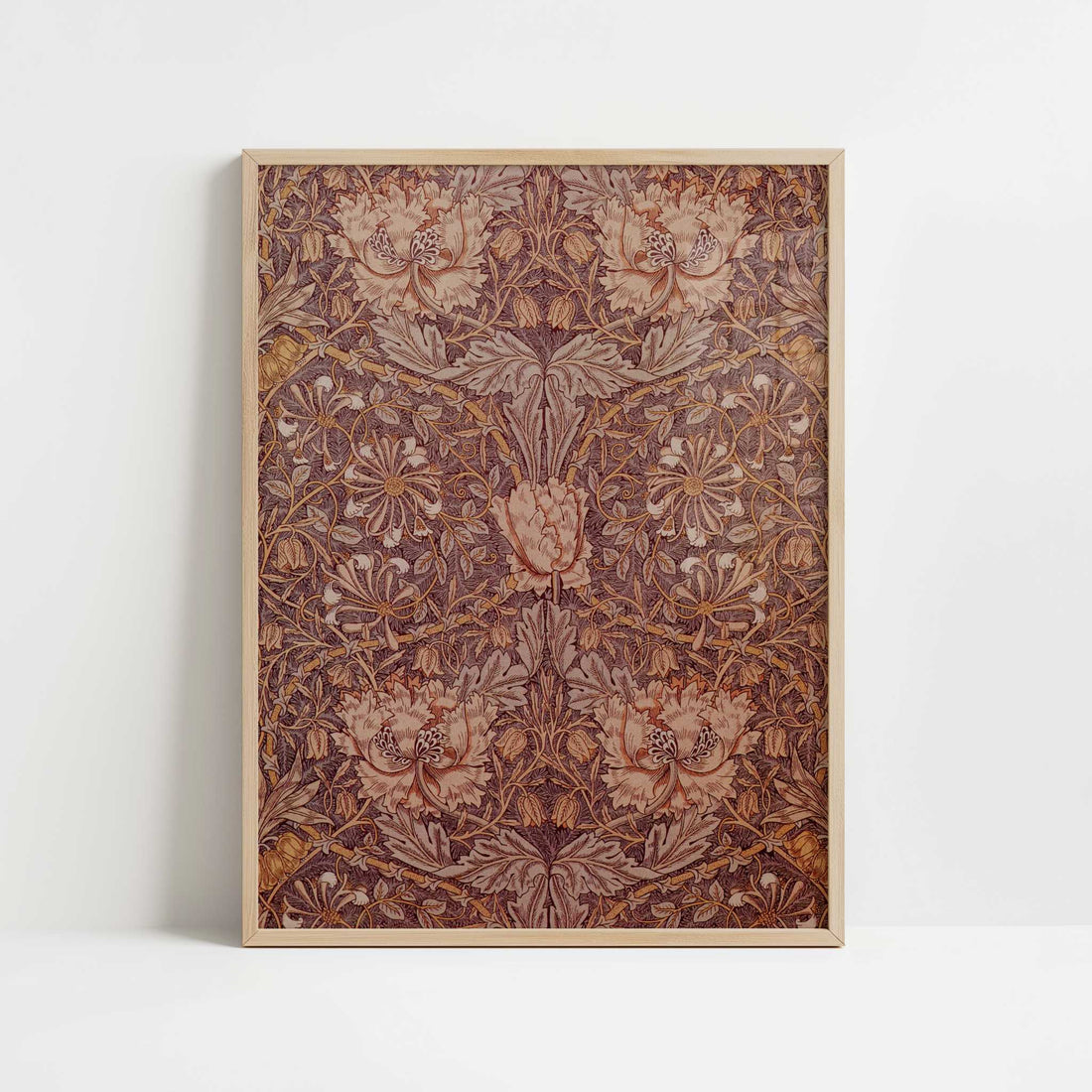 Honeysuckle (1876) by William Morris – Art Print - Art print in oak frame