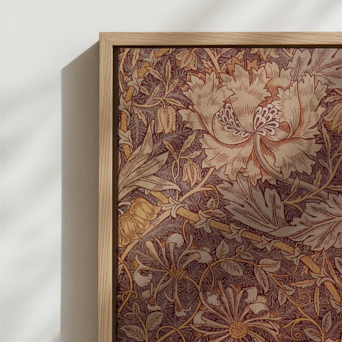 Framed Canvas - Close-up detail and texture of the framed canvas