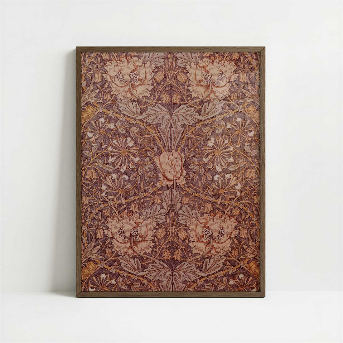 Honeysuckle (1876) by William Morris – Art Print - Art print in dark wood frame