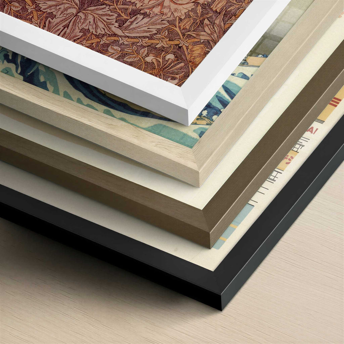 Honeysuckle (1876) by William Morris – Art Print - Close-up detail of the different frames