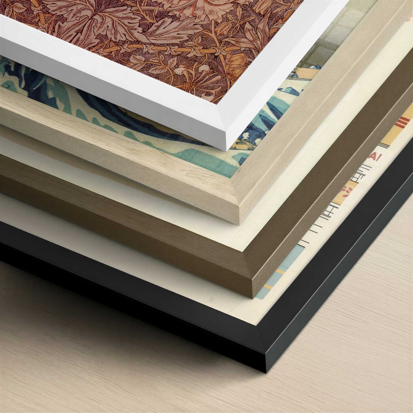 Honeysuckle (1876) by William Morris – Art Print - Close-up detail of the different frames