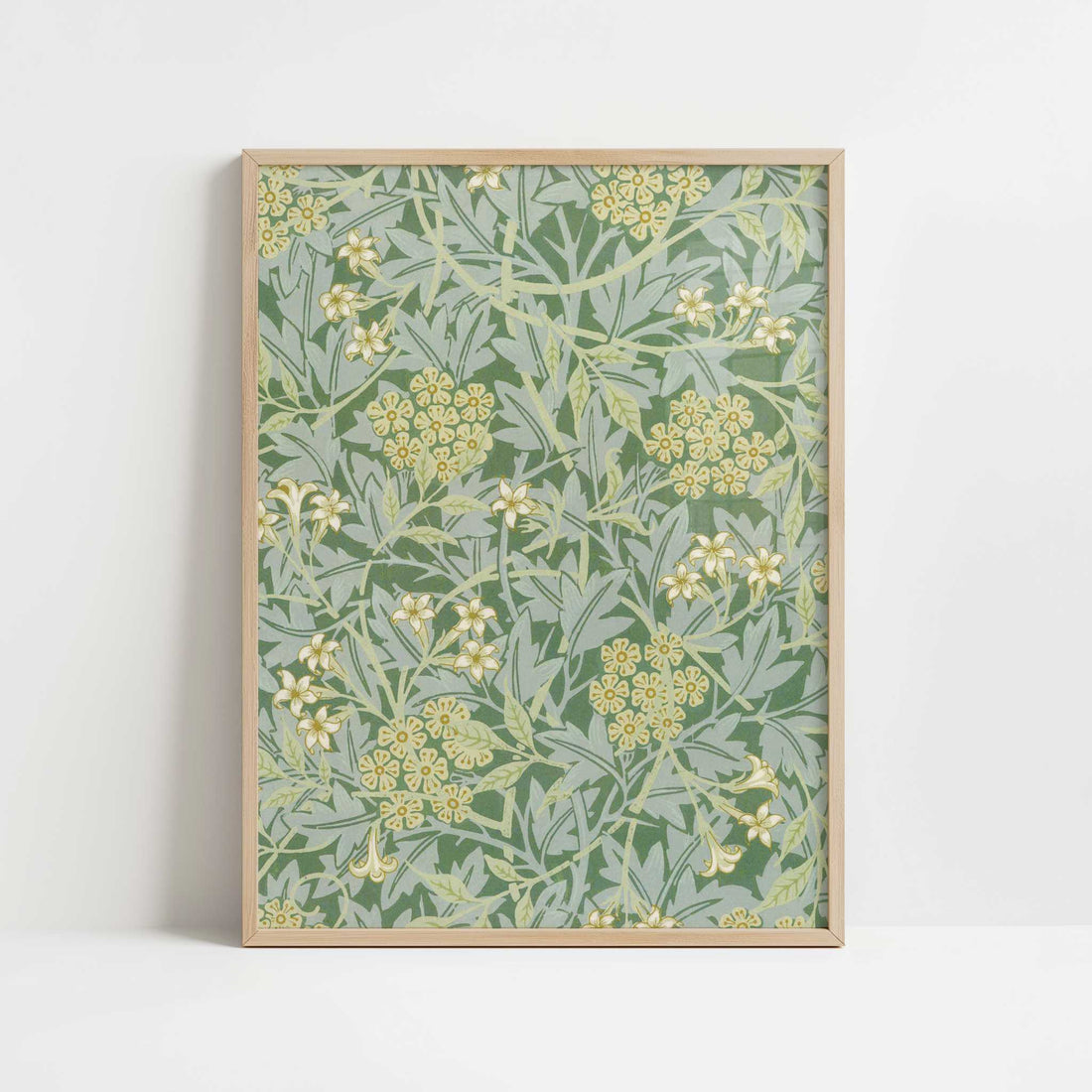 Jasmine Design (1872) by William Morris – Art Print - Art print in oak frame