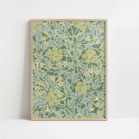 Jasmine Design (1872) by William Morris – Art Print - Art print in oak frame