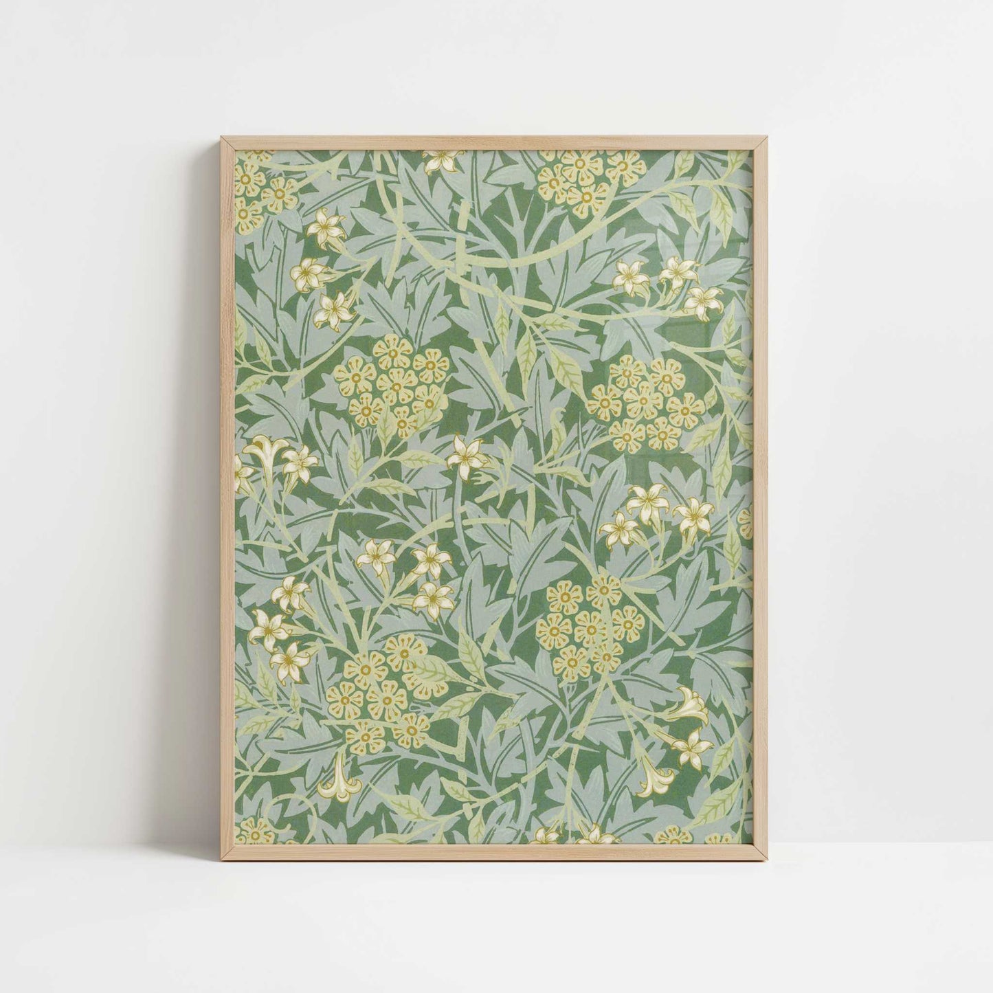 Jasmine Design (1872) by William Morris – Art Print - Art print in oak frame
