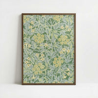 Jasmine Design (1872) by William Morris – Art Print - Art print in dark wood frame