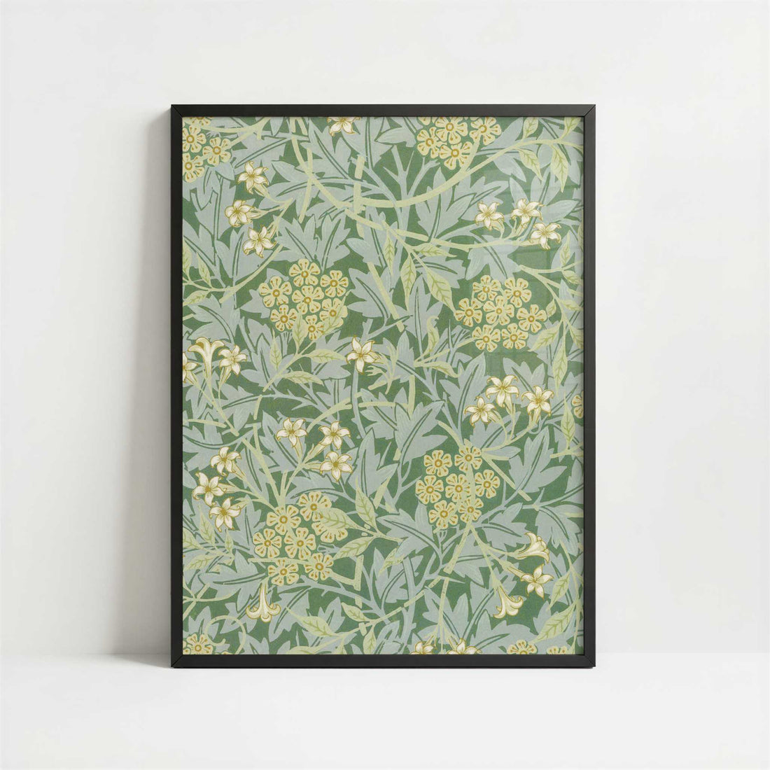 Jasmine Design (1872) by William Morris – Art Print - Art print in black frame