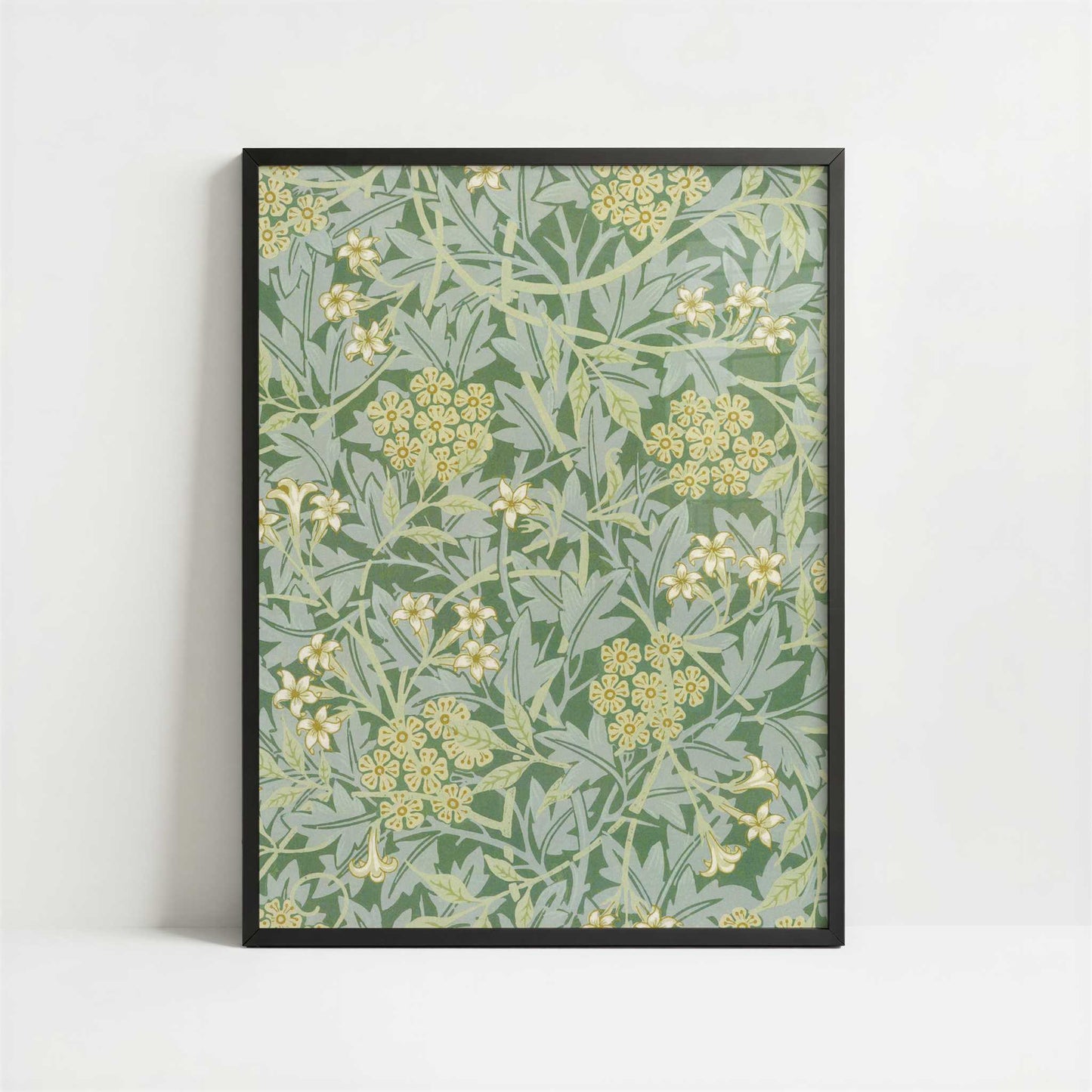 Jasmine Design (1872) by William Morris – Art Print - Art print in black frame