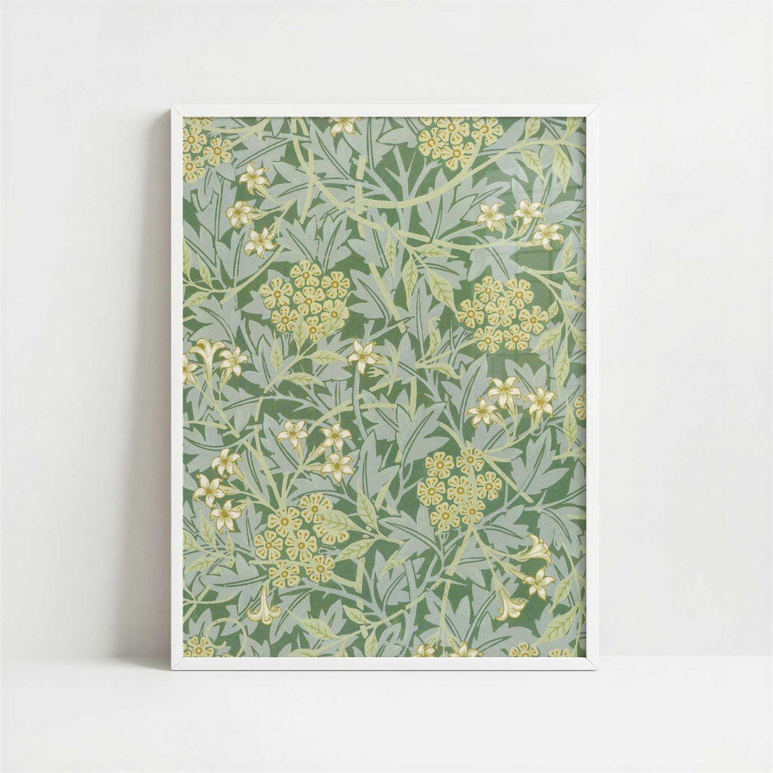 Jasmine Design (1872) by William Morris – Art Print - Art print in white frame