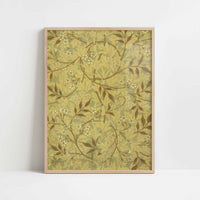 Jasmine Wallpaper (1872) by William Morris – Art Print - Art print in oak frame
