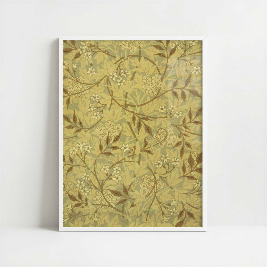 Jasmine Wallpaper (1872) by William Morris – Art Print - Art print in white frame