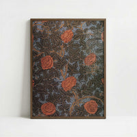 Lea Wallpaper (1880s) by William Morris – Art Print - Art print in dark wood frame
