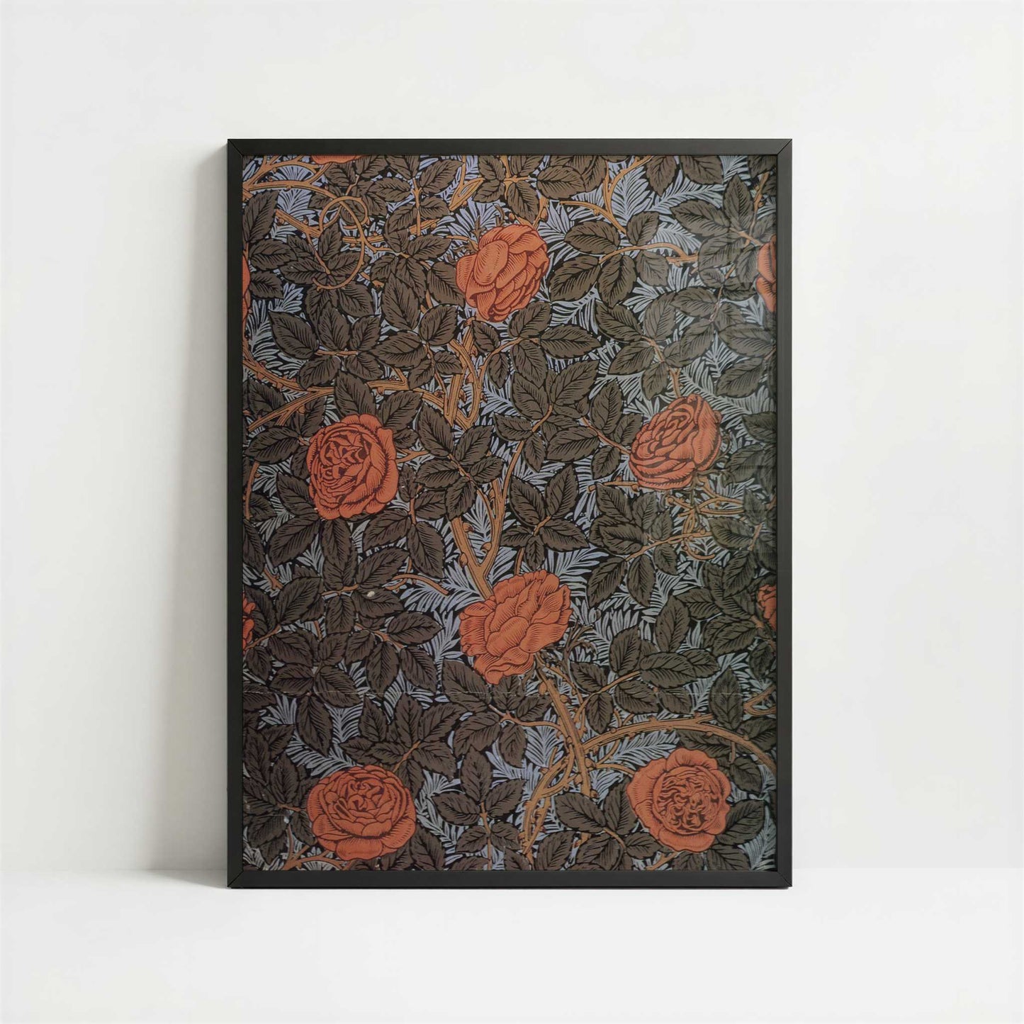 Lea Wallpaper (1880s) by William Morris – Art Print - Art print in black frame